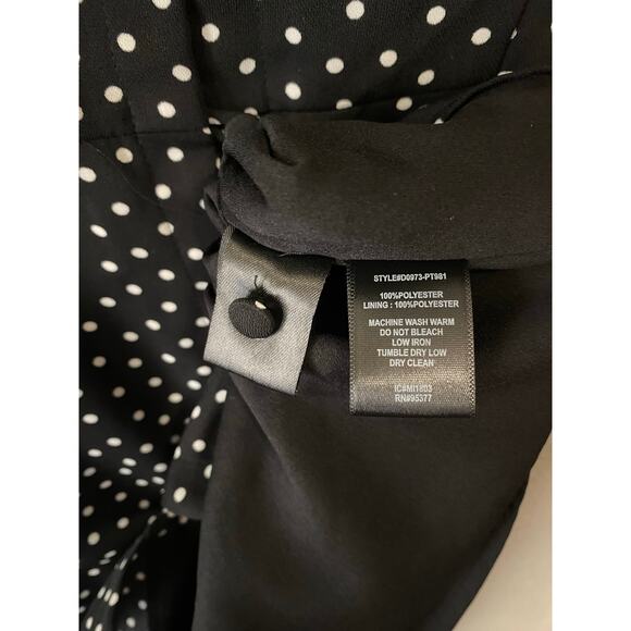 Sanctuary Rafaela Button Mini Dress XS Black White Polka Dot Ruffle Preppy Twee - Picture 13 of 15